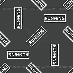 Rubber stamp RUNNING pattern - vector image