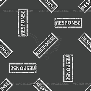 Rubber stamp RESPONSE pattern - vector image