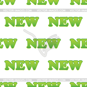 Green word NEW pattern - vector image