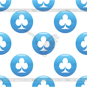 Clubs sign pattern - vector clipart
