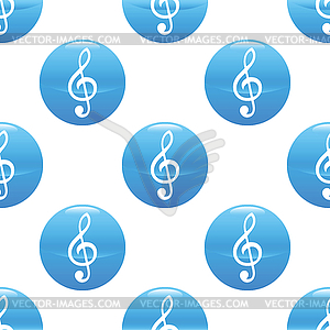 Treble clef sign pattern - vector clipart