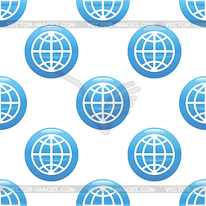 Globe sign pattern - stock vector clipart