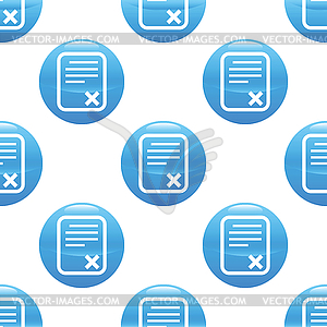 Declined document sign pattern - vector clipart