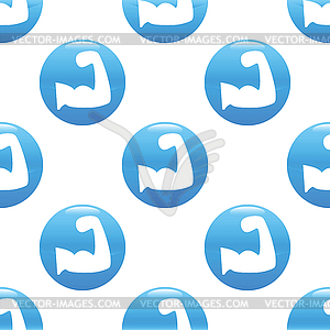 Muscular arm sign pattern - vector clip art