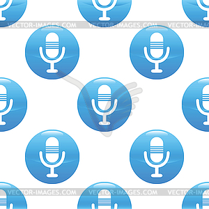 Microphone sign pattern - vector image