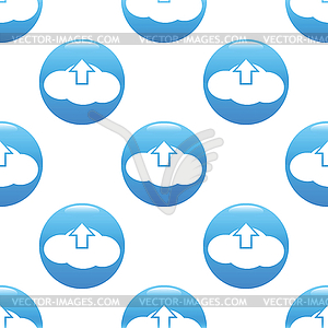 Cloud upload sign pattern - vector clip art