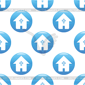 Hous with cross sign pattern - vector image