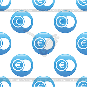 Euro coin sign pattern - vector clipart