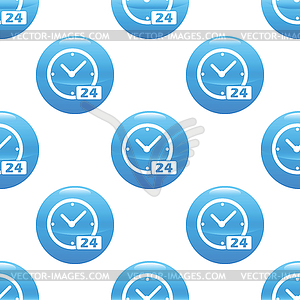 Clock 24 sign pattern - vector image