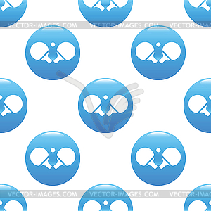 Table tennis racket sign pattern - vector image