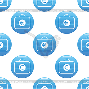 Bag with euros sign pattern - vector image