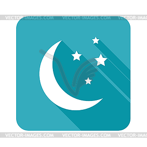 Crescent moon icon - vector clipart
