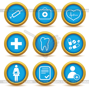 Medicine icon set - vector clip art