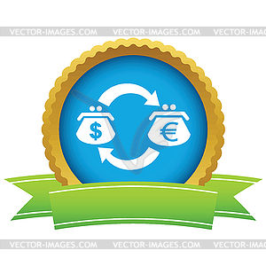 Dollar-euro exchange icon - vector clip art