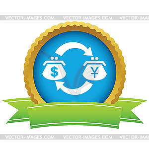 Dollar-Yen exchange icon - vector image