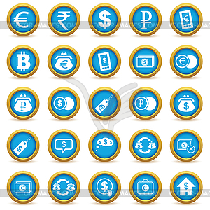 Финансовые набор иконок - изображение в векторном формате
