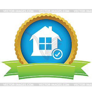 House with tick mark icon - vector image