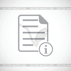 Information document icon - vector clipart