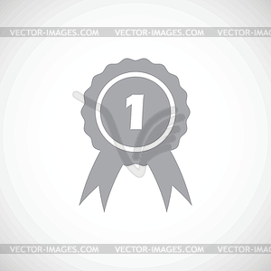 First prize award icon - white & black vector clipart