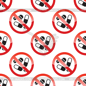 NO DRUGS pattern - vector image