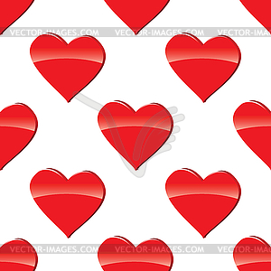 Red heart pattern - vector image