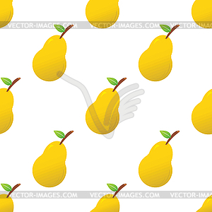 Colored pear pattern - vector clipart