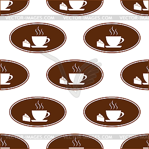 Cake and cup pattern - vector clip art