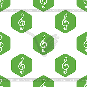 Treble clef pattern - vector clip art