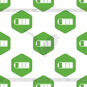 Almost full battery pattern - vector image