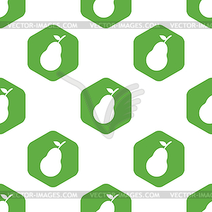 Pear pattern - vector image
