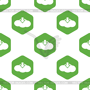 Cloud download pattern - vector clipart