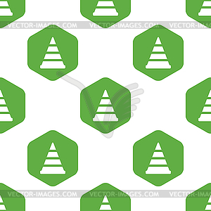 Traffic cone pattern - vector clip art