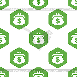 Кошелек с долларов рисунком - векторное изображение EPS