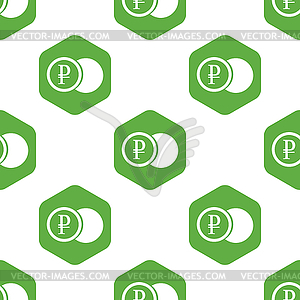 Ruble coin pattern - vector clipart