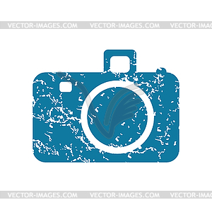Camera grunge icon - vector clip art