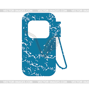 Gas station grunge icon - vector clipart