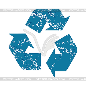 Recycle grunge icon - vector image