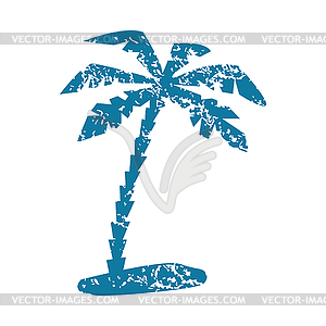 Palm grunge icon - vector clipart