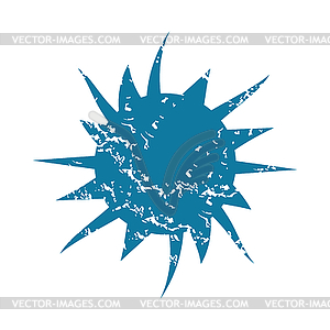 Starburst grunge icon - vector image