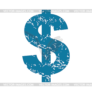 Dollar grunge icon - vector clipart