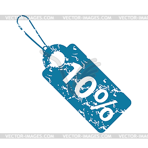 Sale 10 percent grunge icon - vector image