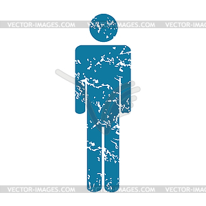 Man grunge icon - vector EPS clipart