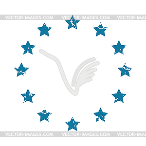 EU symbol grunge icon - stock vector clipart