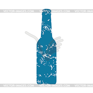 Bottle grunge icon - vector image