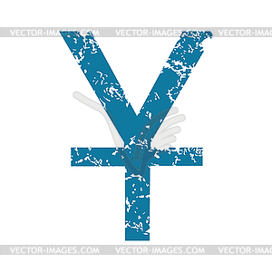 Yen grunge icon - royalty-free vector image