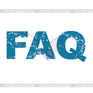 FAQ grunge icon - vector clip art