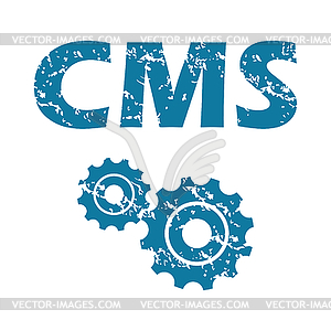 CMS значок гранж - изображение в векторе / векторный клипарт
