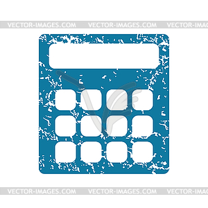 Calculator grunge icon - vector clipart