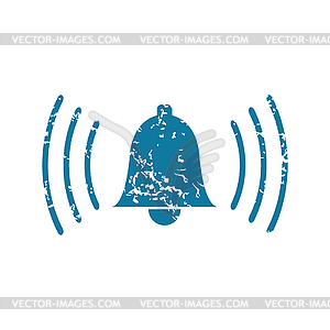 Bell grunge icon - vector image