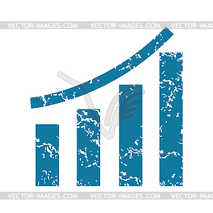 Гранж значок гистограмма - векторизованное изображение клипарта